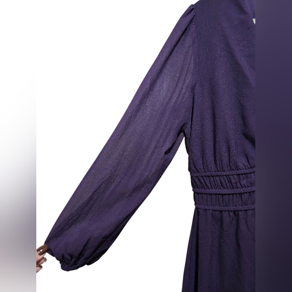 Speechless Deep Purple Long Sleeve Dress - Picture 3 of 7